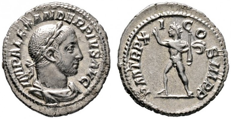 Römische Münzen 
 Kaiserzeit 
 Severus Alexander 222-235 
 Denar 232 -Rom-. E...