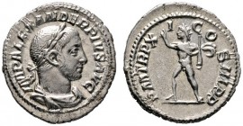 Römische Münzen 
 Kaiserzeit 
 Severus Alexander 222-235 
 Denar 232 -Rom-. Ein zweites Exemplar von minimal abweichenden Stempeln. RIC 114. 3,28 g...