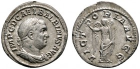 Römische Münzen 
 Kaiserzeit 
 Balbinus 238 
 Denar 238 -Rom-. IMP C D CAEL BALBINVS AVG. Belorbeerte und drapierte Panzerbüste nach rechts / VICTO...