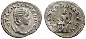 Römische Münzen 
 Kaiserzeit 
 Otacilia Severa 244-249, Gemahlin des Philippus I 
 Antoninian 248/249 -Rom-. OTACIL SEVERA AVG. Drapierte Büste mit...