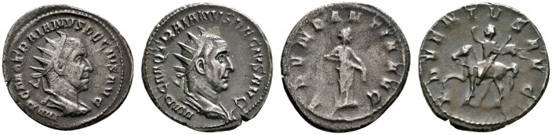 Römische Münzen 
 Kaiserzeit 
 Traianus Decius 249-251 
 Lot (2 Stücke): Anto...