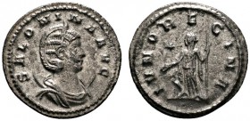 Römische Münzen 
 Kaiserzeit 
 Salonina 253-268, Gemahlin des Gallienus 
 Antoninian 263/264 -Antiochia-. SALONINA AVG. Drapierte Büste mit Diadem ...