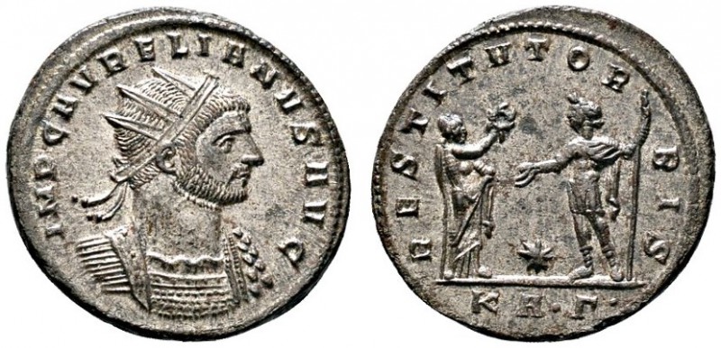 Römische Münzen 
 Kaiserzeit 
 Aurelianus 270-275 
 Antoninian 274/275 -Serdi...
