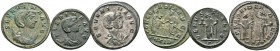 Römische Münzen 
 Kaiserzeit 
 Severina, Gemahlin des Aurelianus 
 Lot (3 Stücke): Antoniniane -Rom-. Drapierte Büste mit Diadem auf Mondsichel nac...