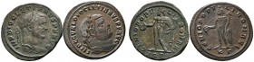 Römische Münzen 
 Kaiserzeit 
 Diocletianus 284-305 
 Lot (3 Stücke): Folles. Belorbeerte Büste nach rechts / Genius mit Patera und Füllhorn nach l...
