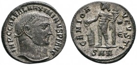 Römische Münzen 
 Kaiserzeit 
 Maximinus II. Daia 305-309-313 
 Folles 310/311 -Nicomedia-. IMP C GAL VAL MAXIMINVS P F AVG. Belorbeerte Büste nach...