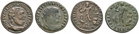 Römische Münzen 
 Kaiserzeit 
 Licinius I. 308-324 
 Lot (2 Stücke): Folles. Panzerbüste mit Strahlenkrone nach rechts / Jupiter nach links stehend...