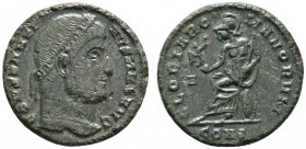 Römische Münzen 
 Kaiserzeit 
 Constantinus I. der Grosse 307-337 
 Folles 327 -Constantinopolis-. CONSTANTINVS MAX AVG. Belorbeerte Büste nach rec...
