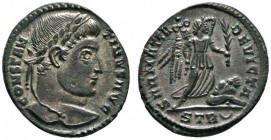 Römische Münzen 
 Kaiserzeit 
 Constantinus I. der Grosse 307-337 
 Folles -Trier-. CONSTANTINVS AVG. Belorbeertes Brustbild nach rechts / SARMATIC...