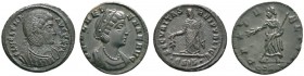 Römische Münzen 
 Kaiserzeit 
 Helena †328, Mutter des Constantinus 
 Lot (2 Stücke): Folles (Klein- bzw. Mittelfolles). Drapiertes Brustbild mit D...
