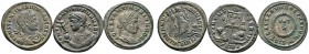 Römische Münzen 
 Kaiserzeit 
 Constantinus II. Caesar 317-337 
 Lot (3 Stücke): Folles. Belorbeerte und drapierte Panzerbüste nach rechts / Victor...