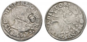 Ausländische Münzen und Medaillen 
 Belgien-Brabant 
 Philipp II. von Spanien 1555-1596 
 1/10 Ecu philippe 1572 -Antwerpen-. Mit Gegenstempel &quo...