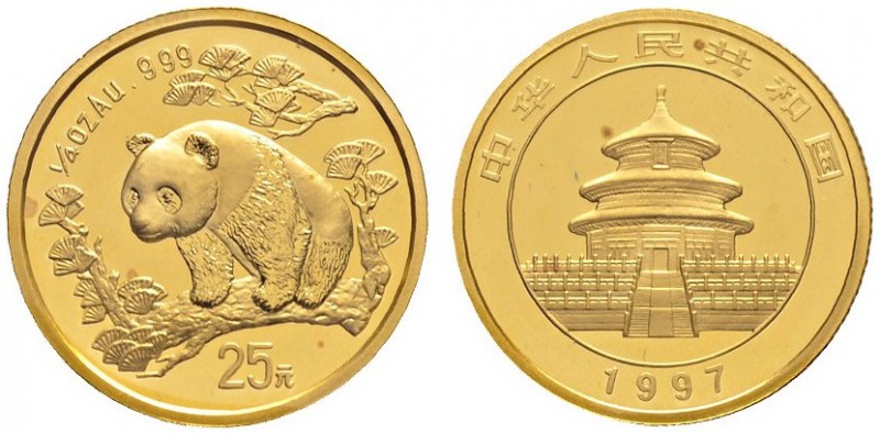 Ausländische Münzen und Medaillen 
 China-Volksrepublik 
 25 Yuan 1997. Panda....