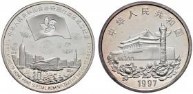 Ausländische Münzen und Medaillen 
 China-Volksrepublik 
 10 Yuan 1997. Rückkehr von Hongkong zu China. KM 1045.
 im Originaletui mit Umverpackung ...