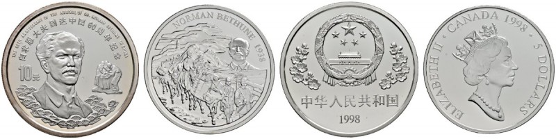 Ausländische Münzen und Medaillen 
 China-Volksrepublik 
 2-tlg. Set, bestehen...
