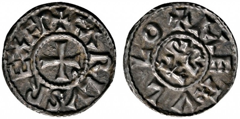 Ausländische Münzen und Medaillen 
 Frankreich-Karolinger 
 Karl der Kahle 843...