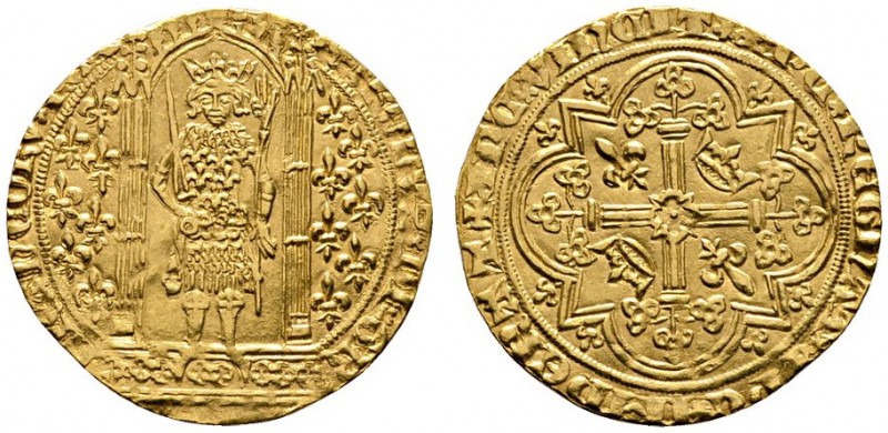 Ausländische Münzen und Medaillen 
 Frankreich-Königreich 
 Charles V. 1364-13...