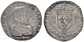 Ausländische Münzen und Medaillen 
 Frankreich-Königreich 
 Charles IX. 1560-1574 
 Teston 1560 -Nantes-. Prägung im Namen Henri II. Dupl. 1050, Ci...