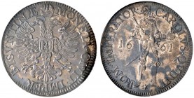 Ausländische Münzen und Medaillen 
 Frankreich-Besancon 
 Taler 1661. Gekrönter Doppeladler mit dem Stadtwappen auf der Brust / Kaiser Karl V. mit S...