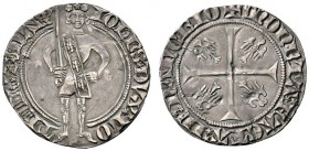 Ausländische Münzen und Medaillen 
 Frankreich-Lothringen 
 Jean I. 1346-1390 
 Gros o.J. -Nancy-. Von vorn stehender Herzog mit aufgerichtetem Sch...