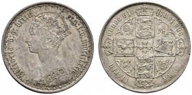 Ausländische Münzen und Medaillen 
 Großbritannien 
 Victoria 1837-1901 
 Florin 1874. Gothic type. Stempel-Nr. 38. Spink 3893.
 feine Patina, min...