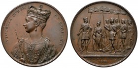 Ausländische Münzen und Medaillen 
 Großbritannien 
 Victoria 1837-1901 
 Bronzemedaille 1838 von J. Barber, auf die Krönung. Gekröntes und drapier...