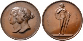 Ausländische Münzen und Medaillen 
 Großbritannien 
 Victoria 1837-1901 
 Bronzenes Medaillon 1840 von B. Wyon (nach einem Entwurf von Baily), auf ...