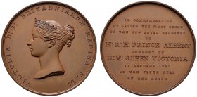 Ausländische Münzen und Medaillen 
 Großbritannien 
 Victoria 1837-1901 
 Bronzemedaille 1842 von W. Wyon, auf die Grundsteinlegung der Royal Excha...