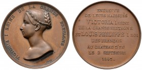 Ausländische Münzen und Medaillen 
 Großbritannien 
 Victoria 1837-1901 
 Bronzemedaille 1843 von Montagny, auf ihren Besuch bei König Louis Philip...
