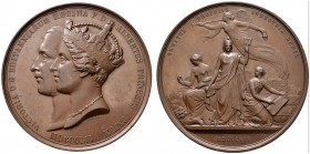 Ausländische Münzen und Medaillen 
 Großbritannien 
 Victoria 1837-1901 
 Bronzemedaille 1854 von G.G. Adams, auf die Eröffnung des Crystal Palace ...