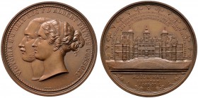 Ausländische Münzen und Medaillen 
 Großbritannien 
 Victoria 1837-1901 
 Große Bronzemedaille 1858 von Ottley, auf den Besuch des Königspaares in ...