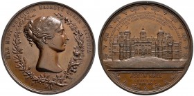 Ausländische Münzen und Medaillen 
 Großbritannien 
 Victoria 1837-1901 
 Große Bronzemedaille 1858 von Ottley, auf den Besuch des Königspaares in ...
