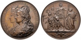 Ausländische Münzen und Medaillen 
 Großbritannien 
 Victoria 1837-1901 
 Große Bronzemedaille 1887 von A. Scharff, auf das 50-jährige Regierungsju...