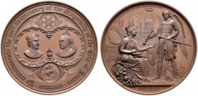 Ausländische Münzen und Medaillen 
 Großbritannien 
 Victoria 1837-1901 
 Große Bronzemedaille 1889 von A. Kirkwood und Sohn, auf das 700-jährige S...