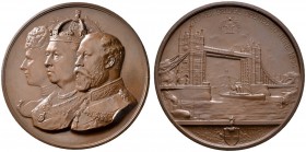 Ausländische Münzen und Medaillen 
 Großbritannien 
 Victoria 1837-1901 
 Große Bronzemedaille 1894 von F. Bowcher, auf die Eröffnung der Tower Bri...