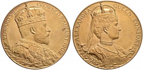 Ausländische Münzen und Medaillen 
 Großbritannien 
 Edward VII. 1901-1910 
 Bronzemedaille 1902 von G.W. de Saulles (unsigniert), auf die Krönung....