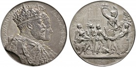 Ausländische Münzen und Medaillen 
 Großbritannien 
 Edward VII. 1901-1910 
 Mattierte Silbermedaille 1902 von F. Bowcher, auf die Krönung. Gekrönt...