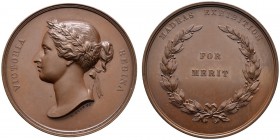 Ausländische Münzen und Medaillen 
 Indien-Britisch Indien 
 Victoria 1837-1901 
 Bronzene Prämienmedaille o.J. von B. Wyon, der Ausstellung in Mad...
