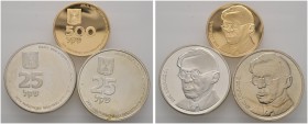 Ausländische Münzen und Medaillen 
 Israel 
 3-tlg. Münzsatz 1980. 100. Geburtstag von Zeev Jabotinsky. Bestehend aus: Goldmünze zu 500 Sheqel sowie...
