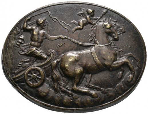 Ausländische Münzen und Medaillen 
 Italien 
 Einseitige, querovale Bronzegußm...