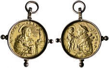 Ausländische Münzen und Medaillen 
 Italien 
 Tragbare Wallfahrtsmedaille aus vergoldetem Messing o.J. (18. Jh.) unsigniert. Hl. Maria Magdalena mit...