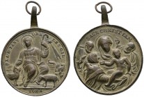 Ausländische Münzen und Medaillen 
 Italien 
 Tragbare, bronzene Wallfahrtsmedaille o.J. (Mitte 18. Jh.) unsigniert (wohl aus der Werkstatt Hamerani...
