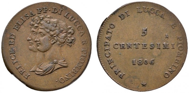 Ausländische Münzen und Medaillen 
 Italien-Lucca (und Piombino) 
 Felice Baci...