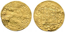 Ausländische Münzen und Medaillen 
 Italien-Maccagno 
 Giacomo III. Mandelli 1618-1645 
 Ducato (Ongaro) o.J. Madonna (Beata Vergine) mit Kind / Ve...