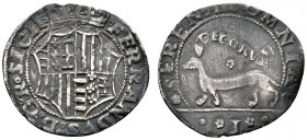Ausländische Münzen und Medaillen 
 Italien-Neapel und Sizilien 
 Ferdinand I. von Aragon 1458-1494 
 Armellino (Mezzo carlino) o.J. (1488/91) -Nea...
