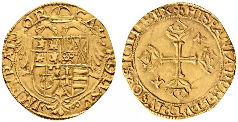 Ausländische Münzen und Medaillen 
 Italien-Neapel und Sizilien 
 Karl V. 1519...