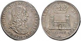 Ausländische Münzen und Medaillen 
 Italien-Toskana/Florenz 
 Cosimo III. de Medici 1670-1723 
 Tallero 1711 -Livorno-. Brustbild nach rechts / Kro...
