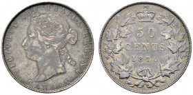 Ausländische Münzen und Medaillen 
 Kanada 
 50 Cents 1870 LCW. KM 6.
 dunkle Patina, minimale Kratzer auf dem Avers, gutes sehr schön