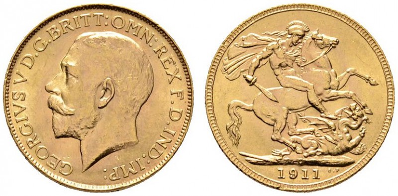 Ausländische Münzen und Medaillen 
 Kanada 
 Sovereign 1911 -Ottawa-. Fr. 2, S...