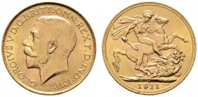 Ausländische Münzen und Medaillen 
 Kanada 
 Sovereign 1911 -Ottawa-. Fr. 2, Spink 3997. 8,02 g
 vorzüglich